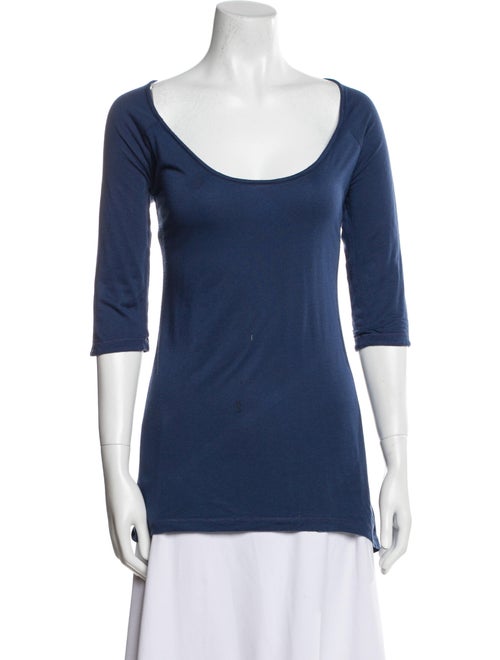 Burberry Brit Scoop Neck Three-Quarter Sleeve T-Shirt