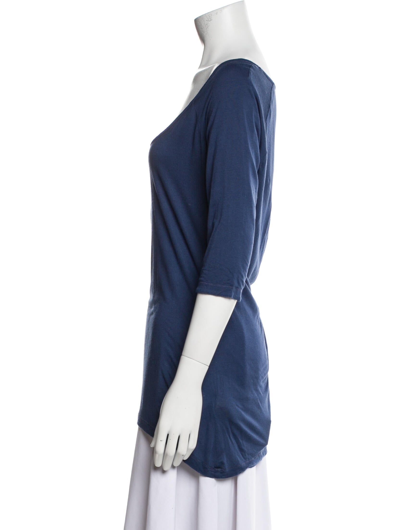 Burberry Brit Scoop Neck Three-Quarter Sleeve T-Shirt