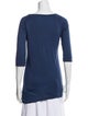 Burberry Brit Scoop Neck Three-Quarter Sleeve T-Shirt