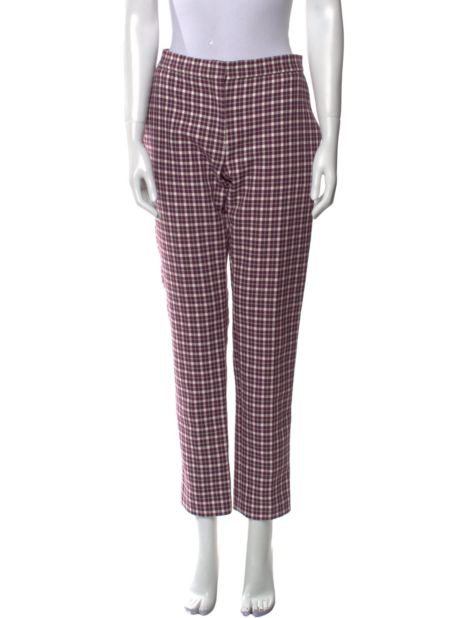 Burberry Plaid Print Straight Leg Pants