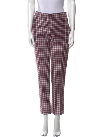 Burberry Plaid Print Straight Leg Pants