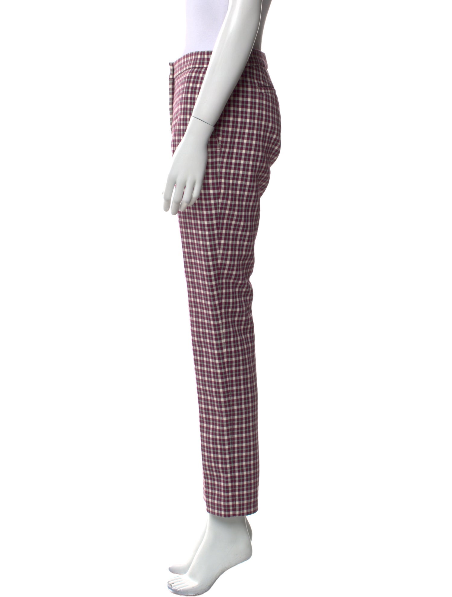 Burberry Plaid Print Straight Leg Pants