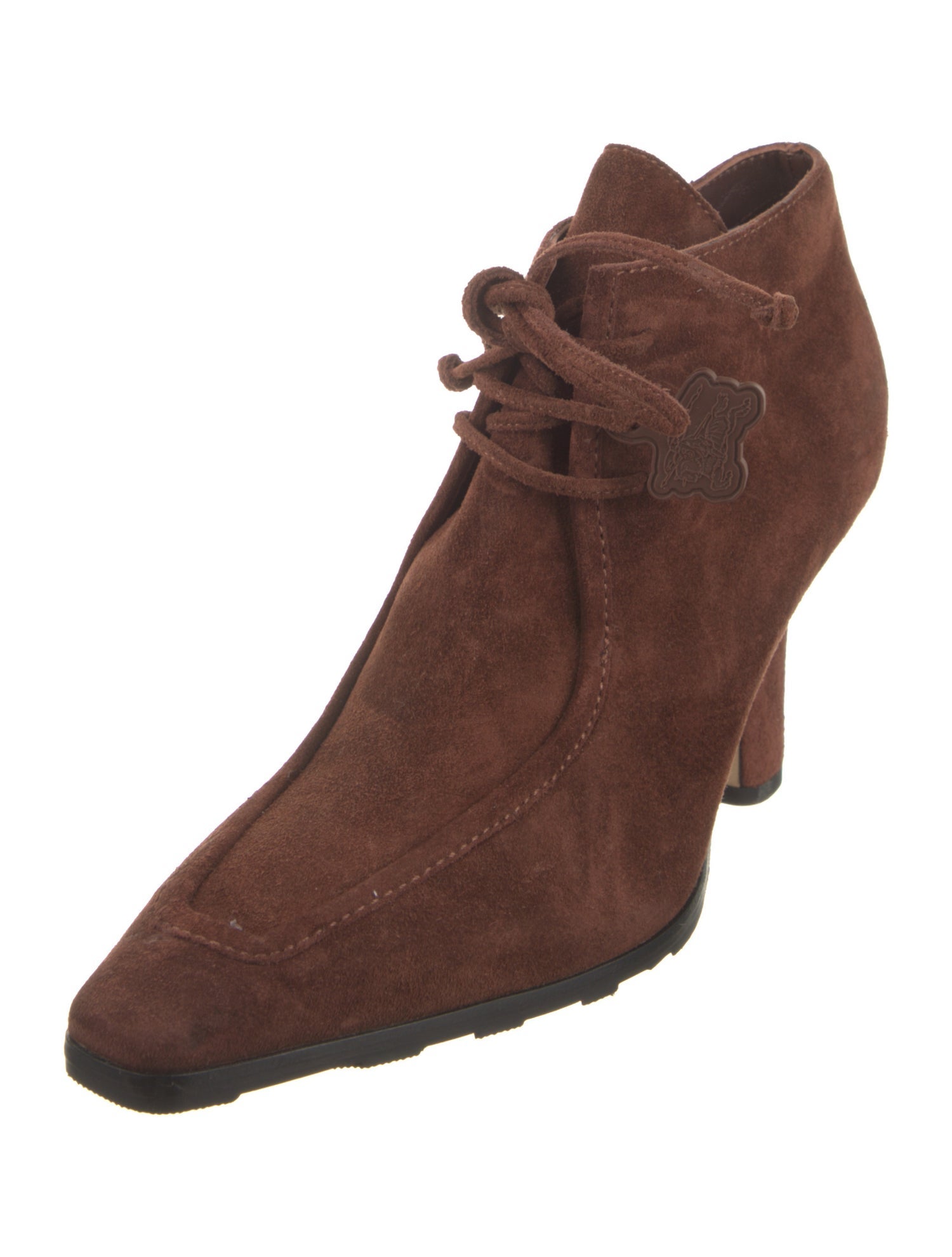 Burberry Suede Lace-Up Boots