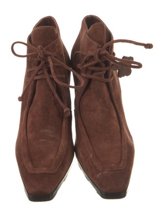 Burberry Suede Lace-Up Boots