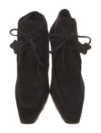 Burberry Suede Lace-Up Boots