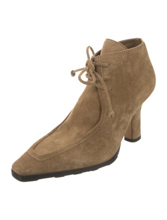 Burberry Suede Lace-Up Boots