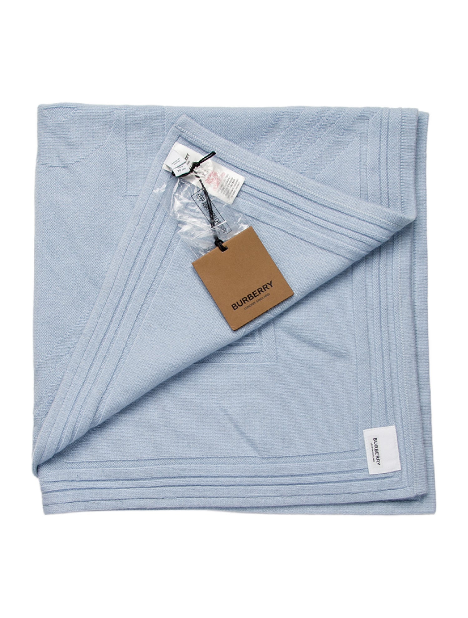 Burberry TB Diamond Cashmere Baby Blanket w/ Tags