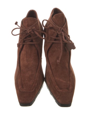 Burberry Suede Lace-Up Boots