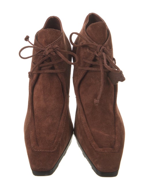 Burberry Suede Lace-Up Boots