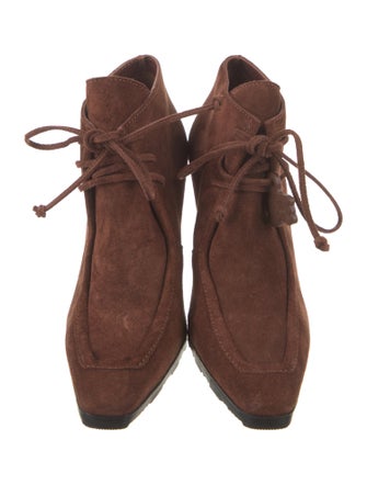 Burberry Suede Lace-Up Boots