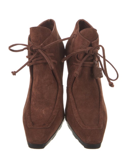 Burberry Suede Lace-Up Boots