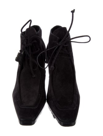 Burberry Suede Lace-Up Boots