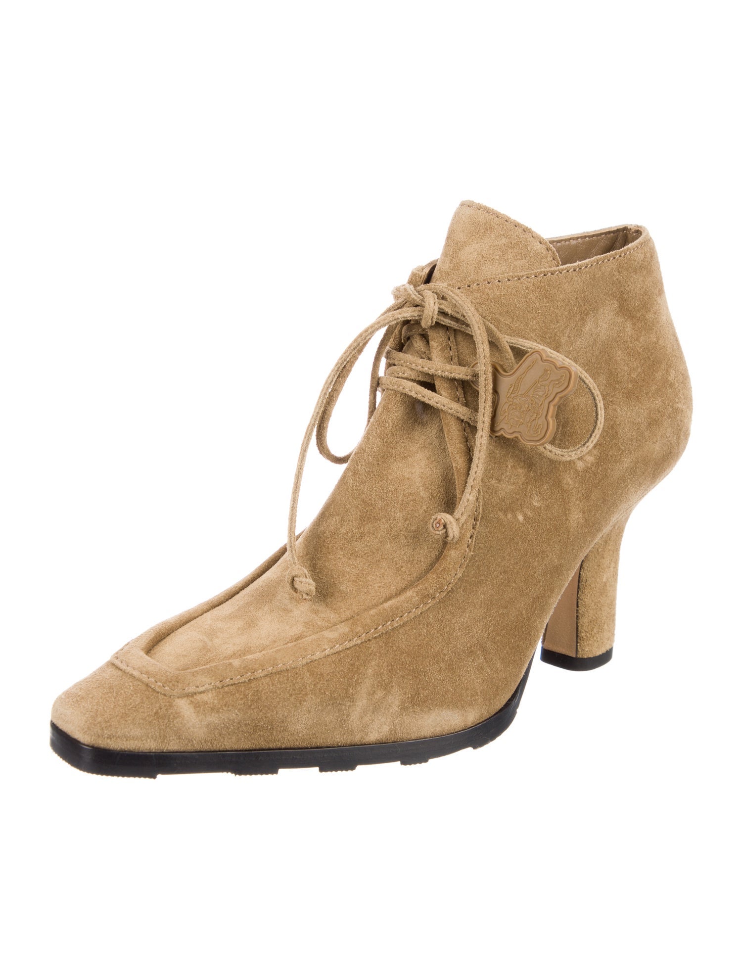 Burberry Suede Lace-Up Boots