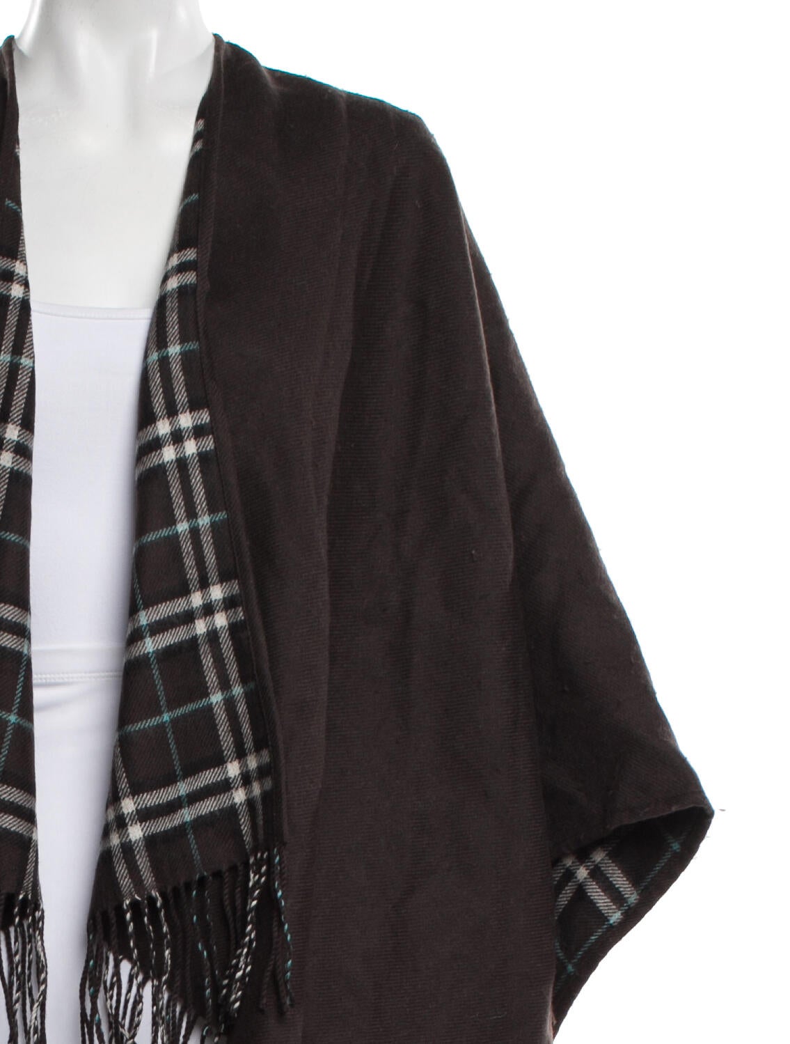 Burberry Wool Plaid Print Sweater