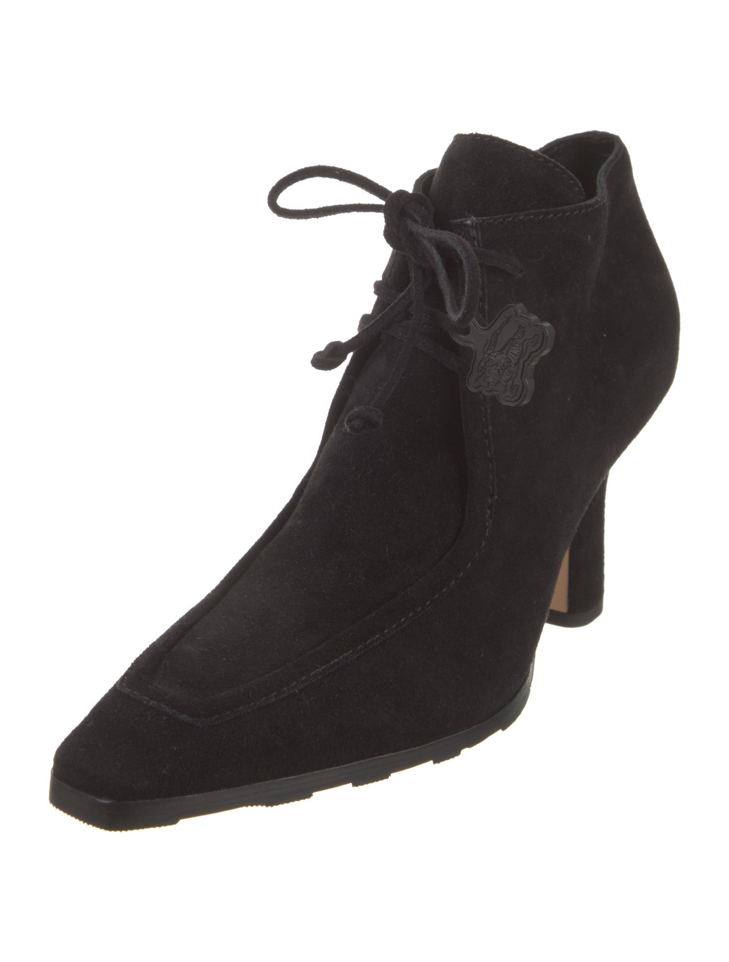 Burberry Suede Lace-Up Boots