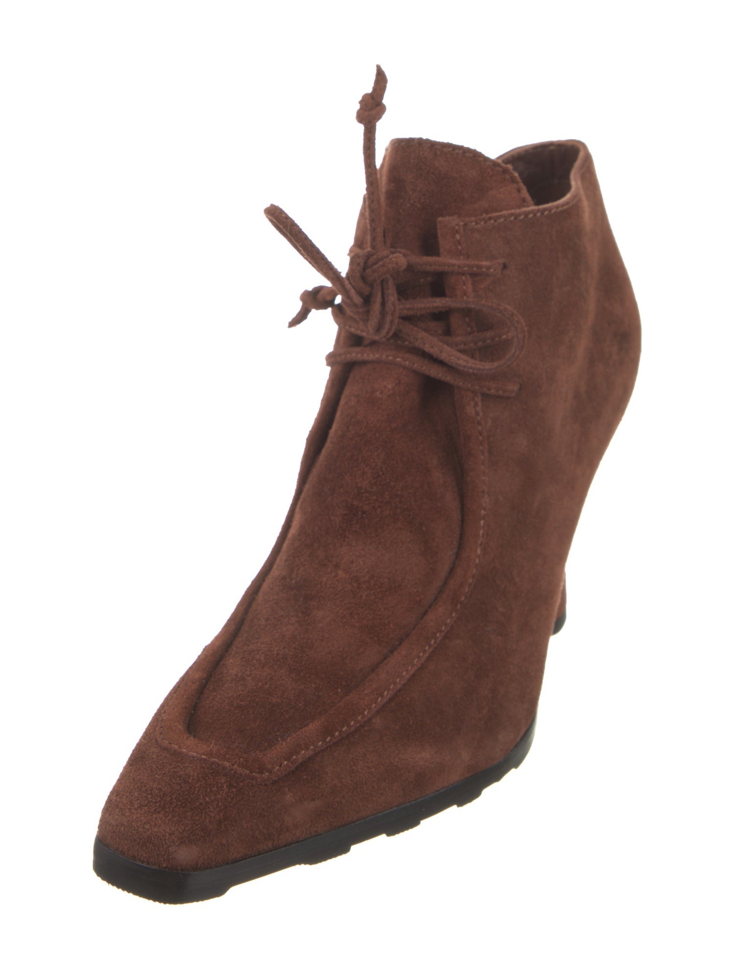 Burberry Suede Lace-Up Boots