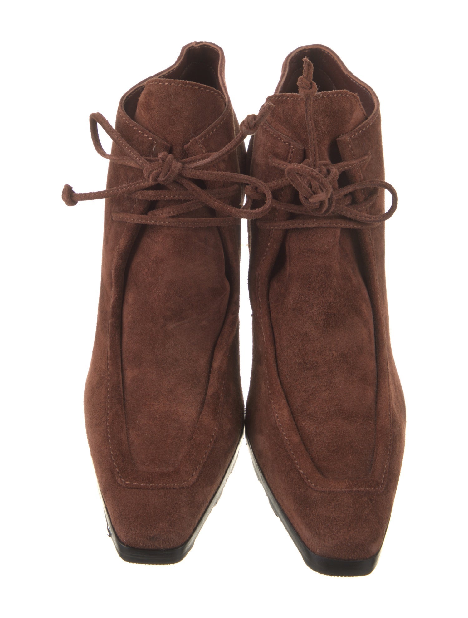 Burberry Suede Lace-Up Boots