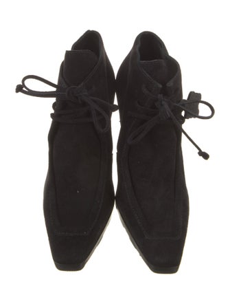 Burberry Suede Lace-Up Boots