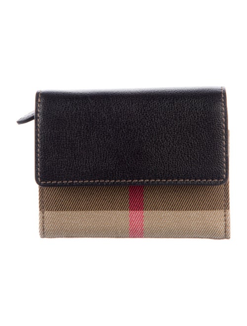 Burberry House Check Pattern Canvas Wallet