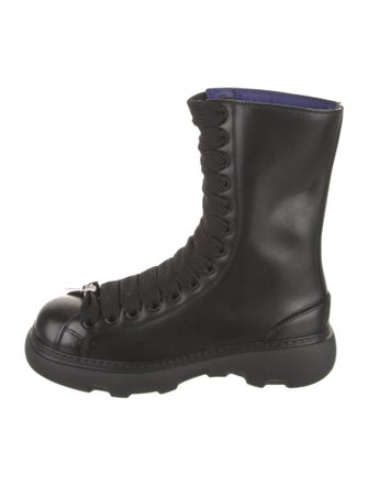 Burberry Leather Combat Boots