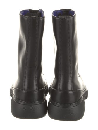 Burberry Leather Combat Boots