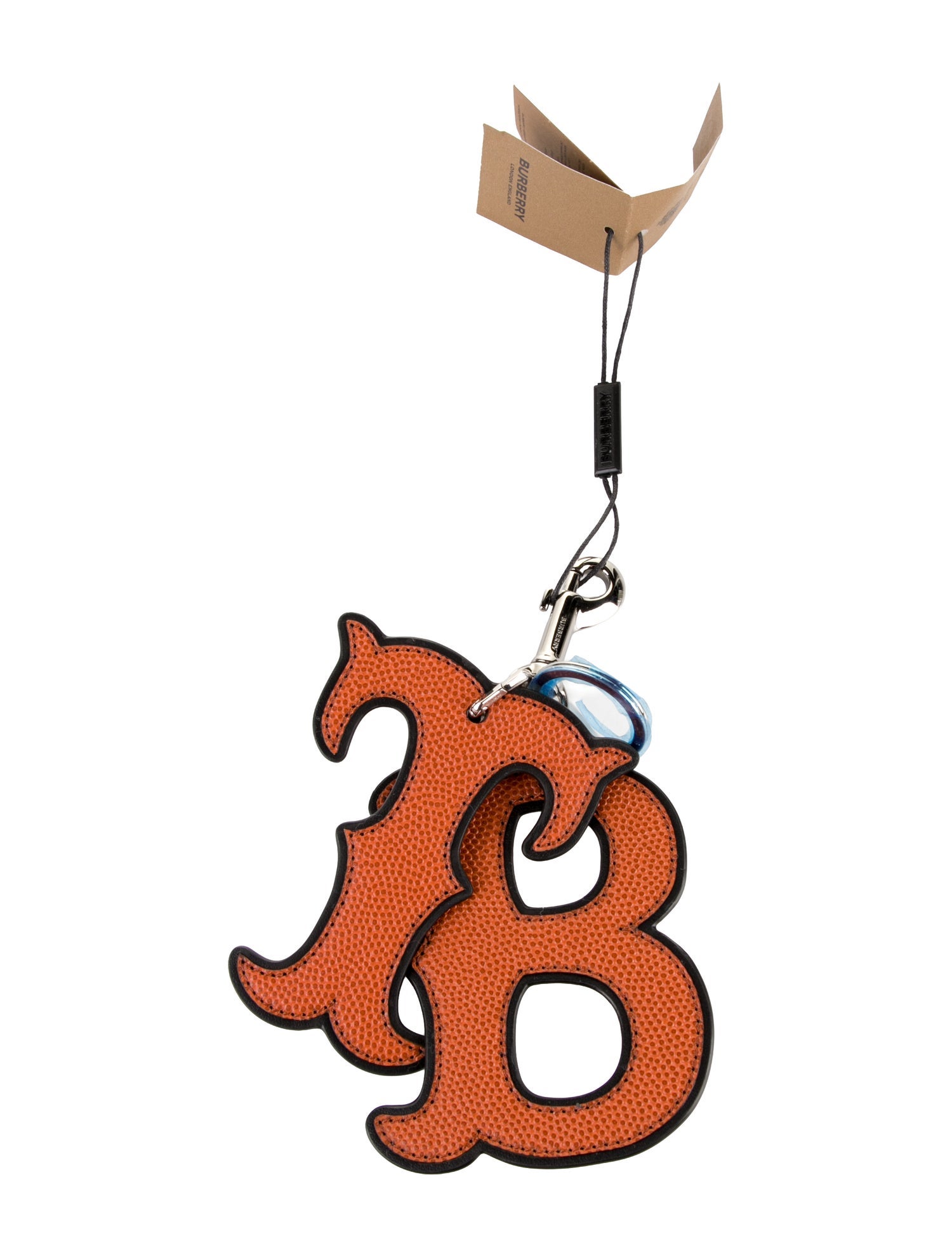 Burberry Leather Initial Keychain w/Tags