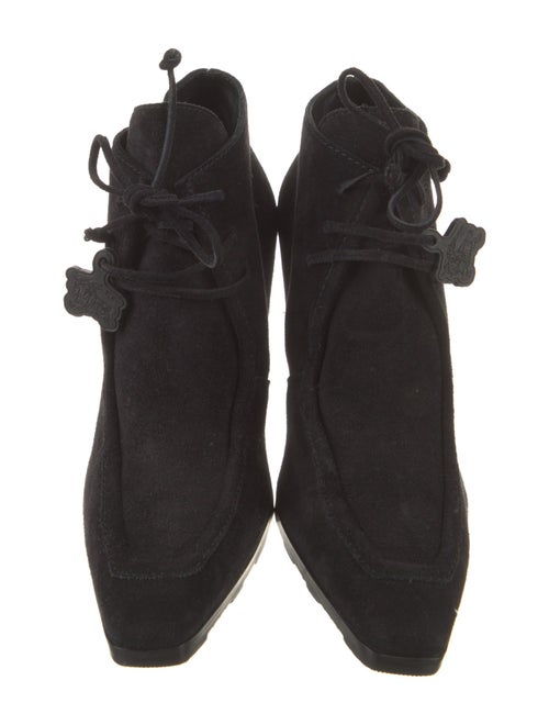 Burberry Suede Lace-Up Boots