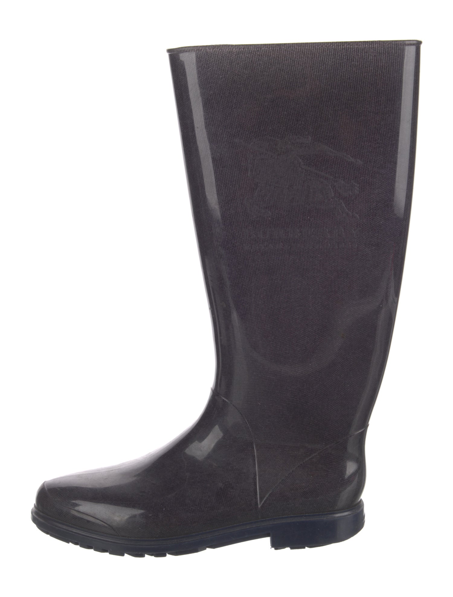 Burberry Super Nova Check Pattern Rubber Rain Boots