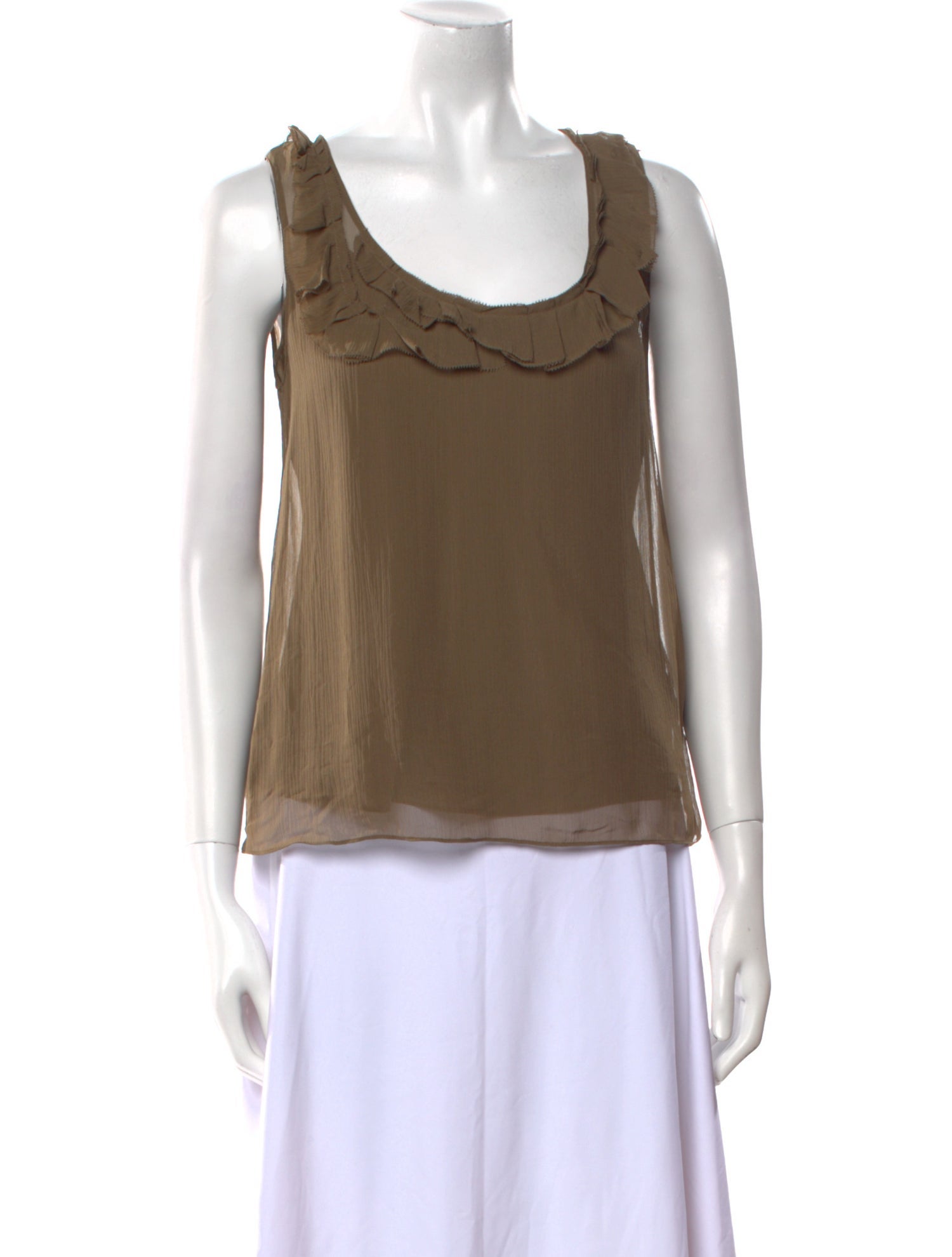 Burberry Silk Scoop Neck Top