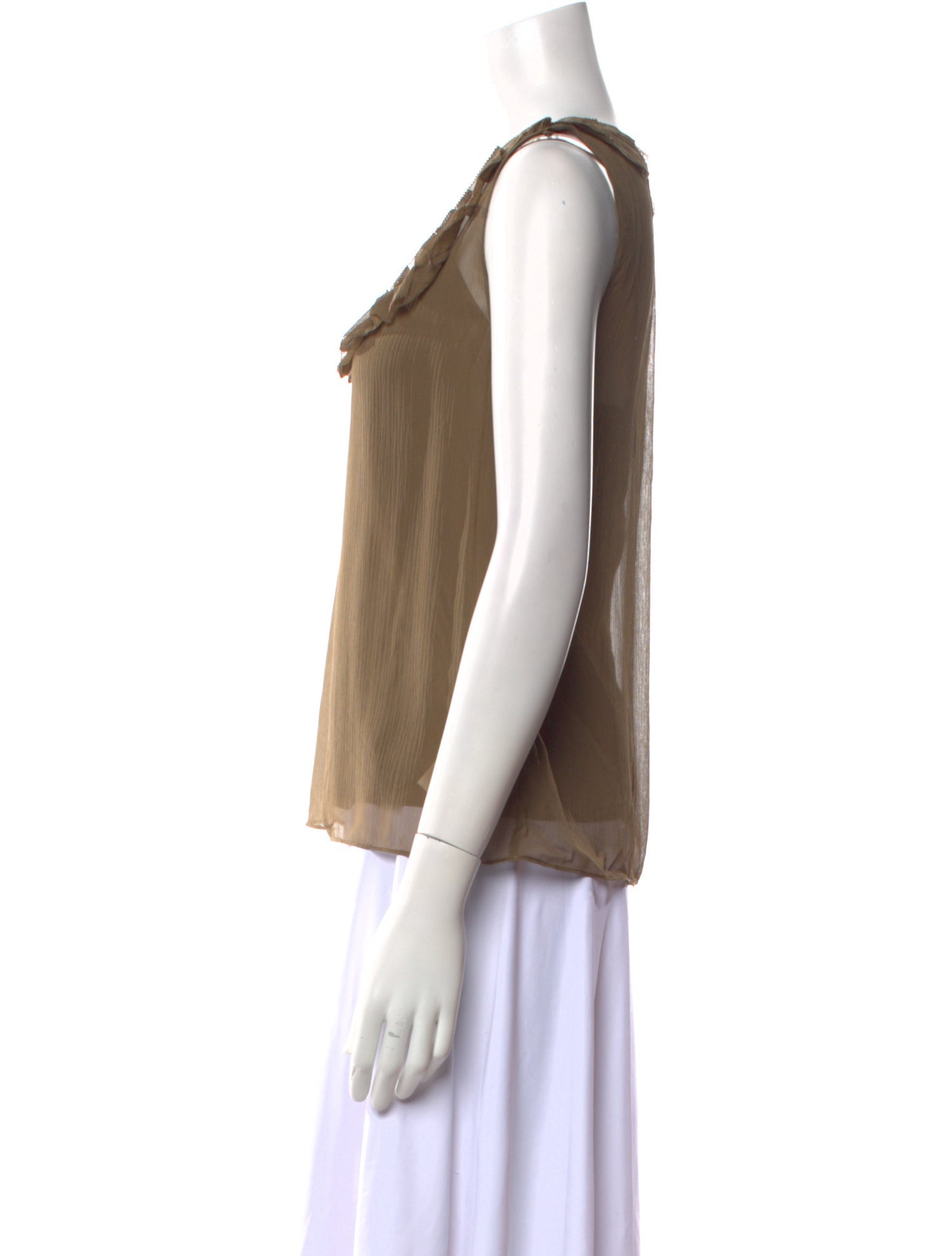 Burberry Silk Scoop Neck Top