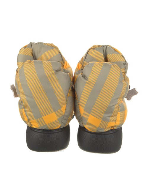 Burberry Nylon Plaid Print Hiking Boots