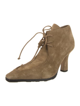 Burberry Suede Lace-Up Boots