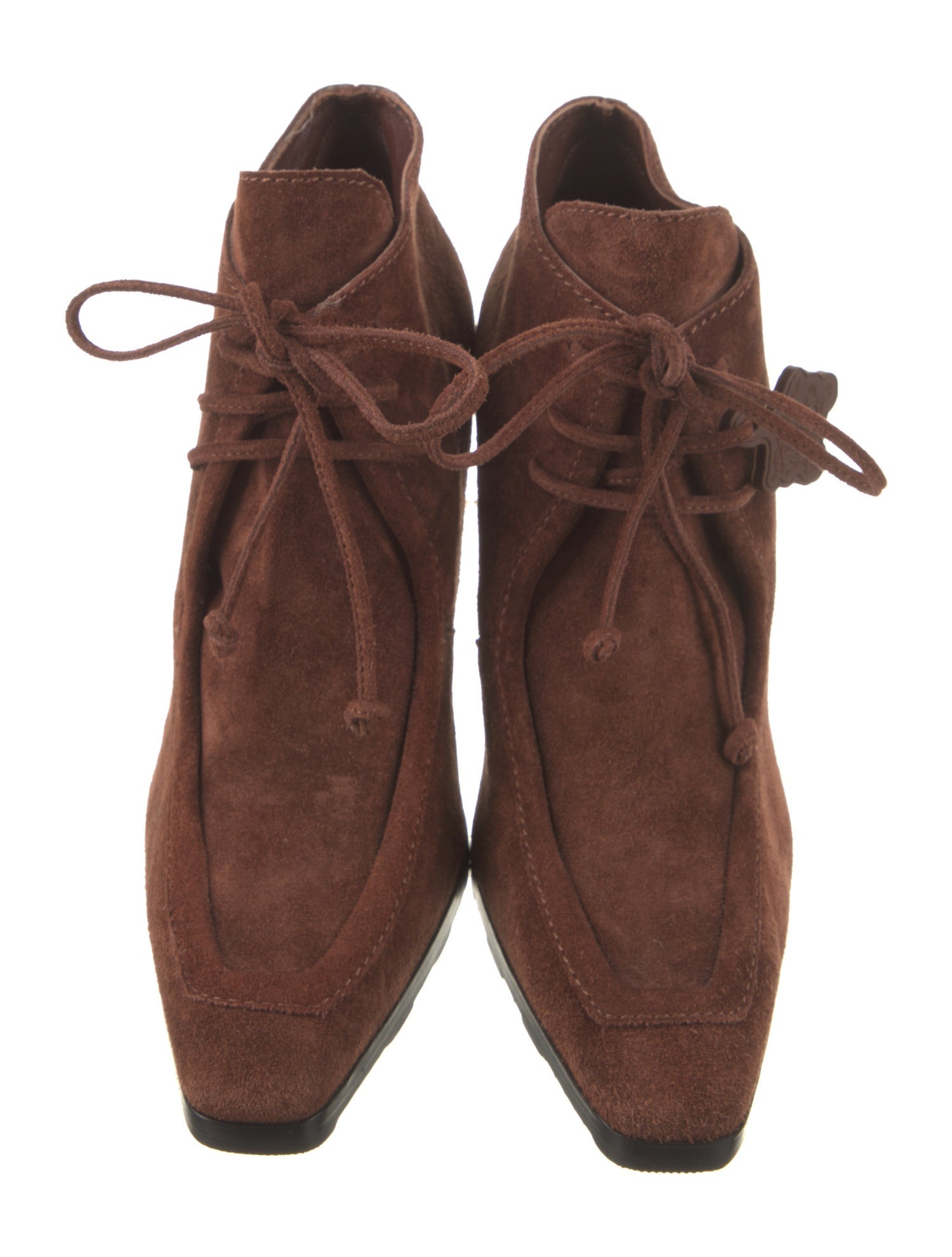Burberry Suede Lace-Up Boots