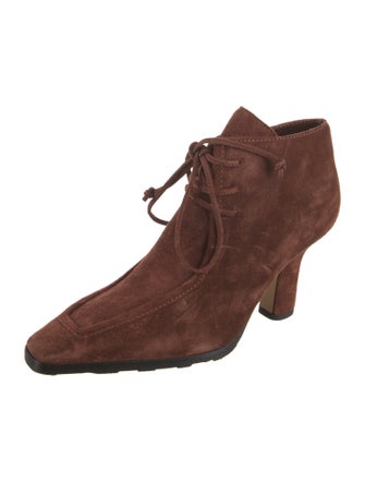 Burberry Suede Lace-Up Boots
