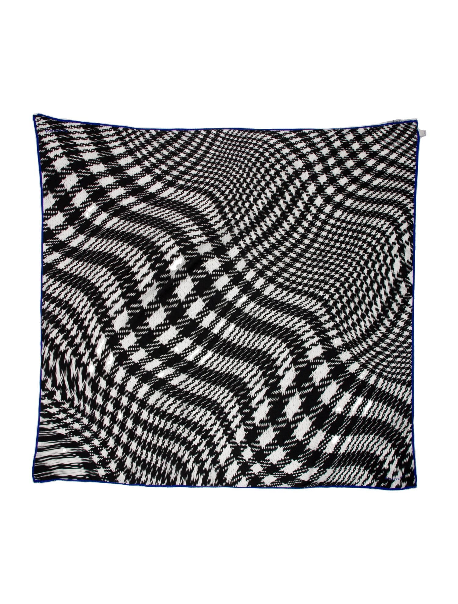 Burberry Silk Plaid Print Scarf