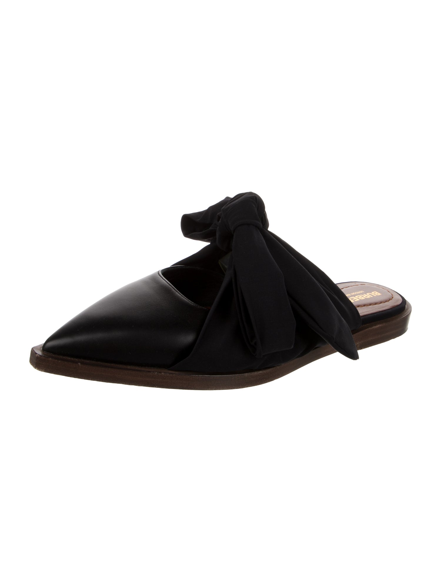 Burberry Silk Bow Accents Mules