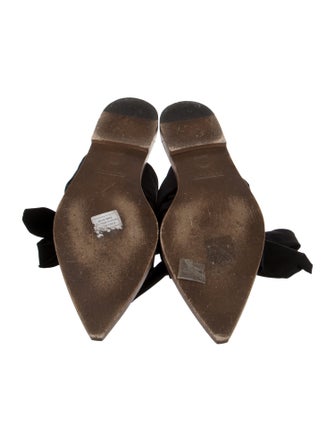 Burberry Silk Bow Accents Mules