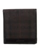 Burberry Leather Plaid Print Wallet