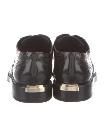 Burberry Patent Leather Lasercut Accents Oxfords