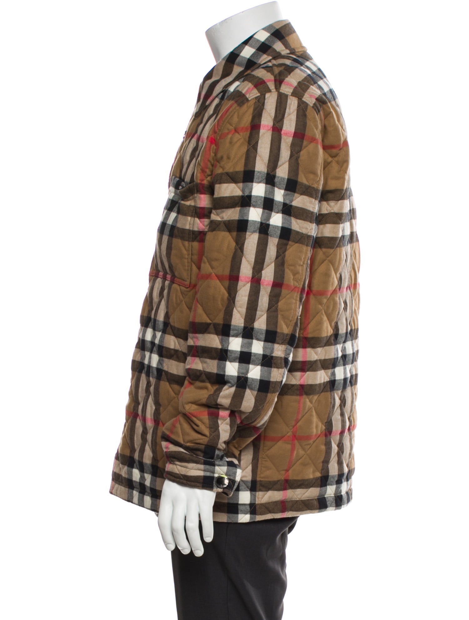 Burberry Plaid Print Utility Jacket w/ Tags