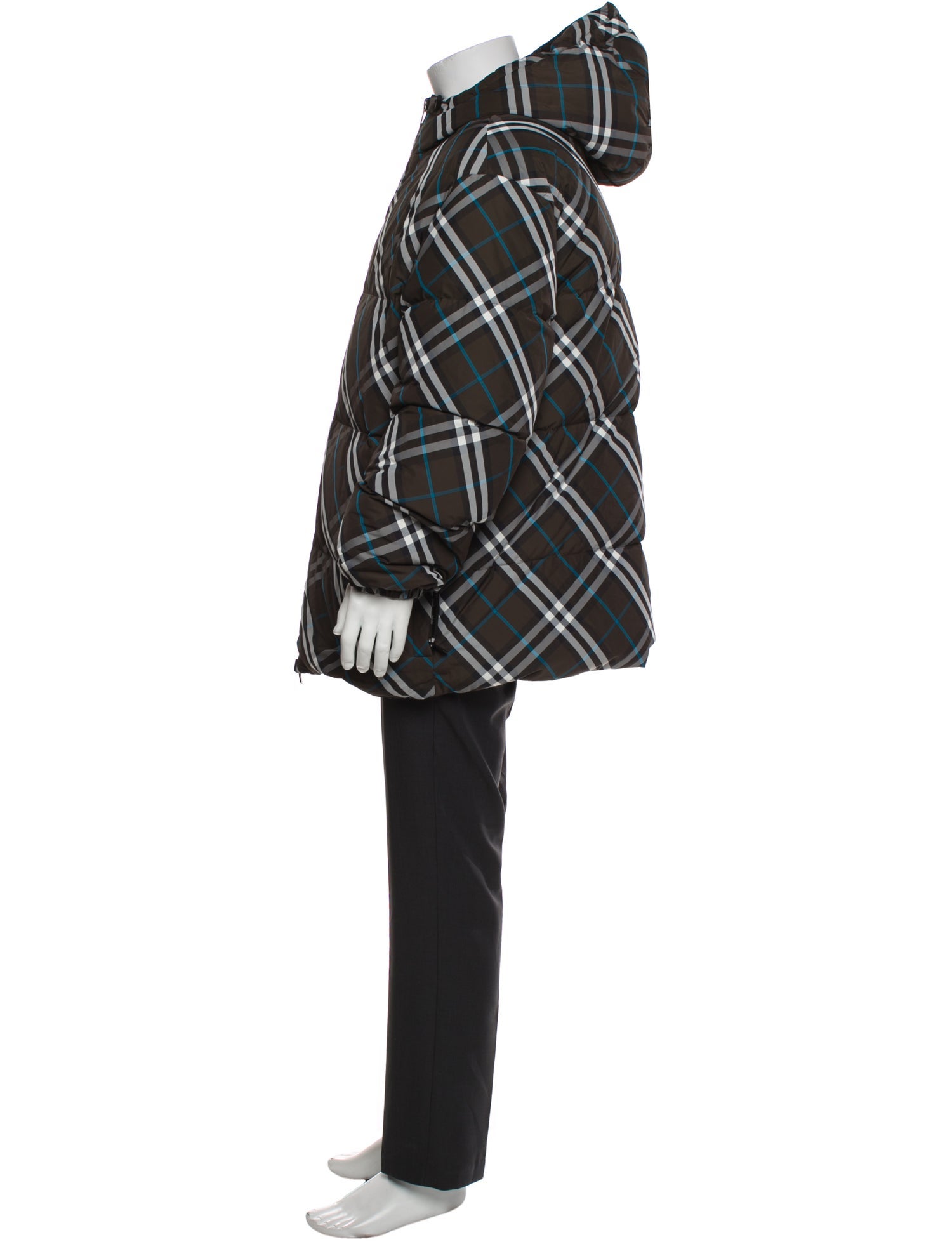 Burberry Plaid Print Parka