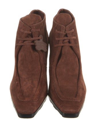 Burberry Suede Lace-Up Boots