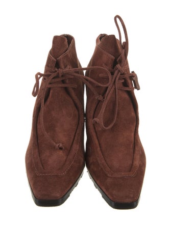 Burberry Suede Lace-Up Boots