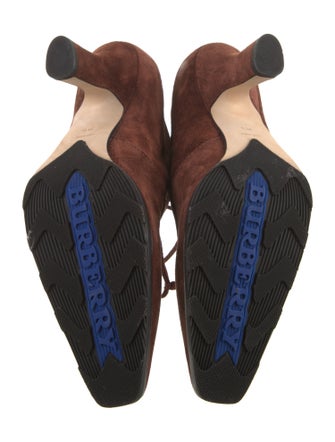 Burberry Suede Lace-Up Boots