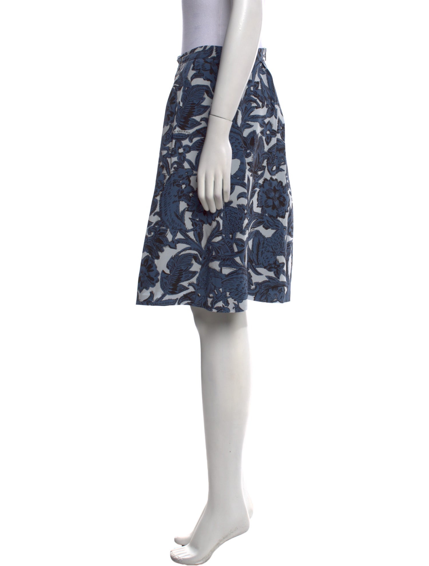 Burberry Silk Knee-Length Skirt