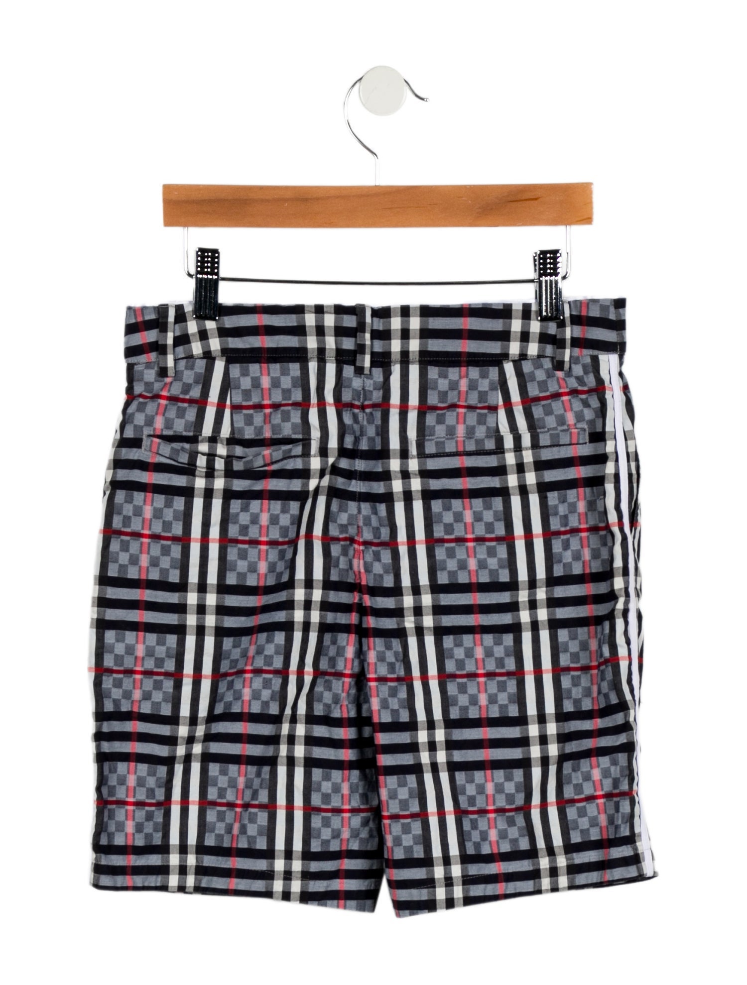 Burberry Kids' Checkprint Flat Front Shorts