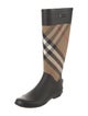 Burberry Nova Check Pattern Rubber Rain Boots