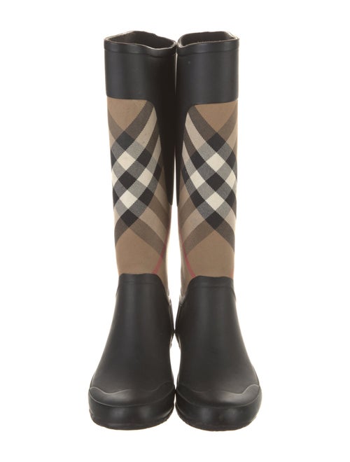 Burberry Nova Check Pattern Rubber Rain Boots