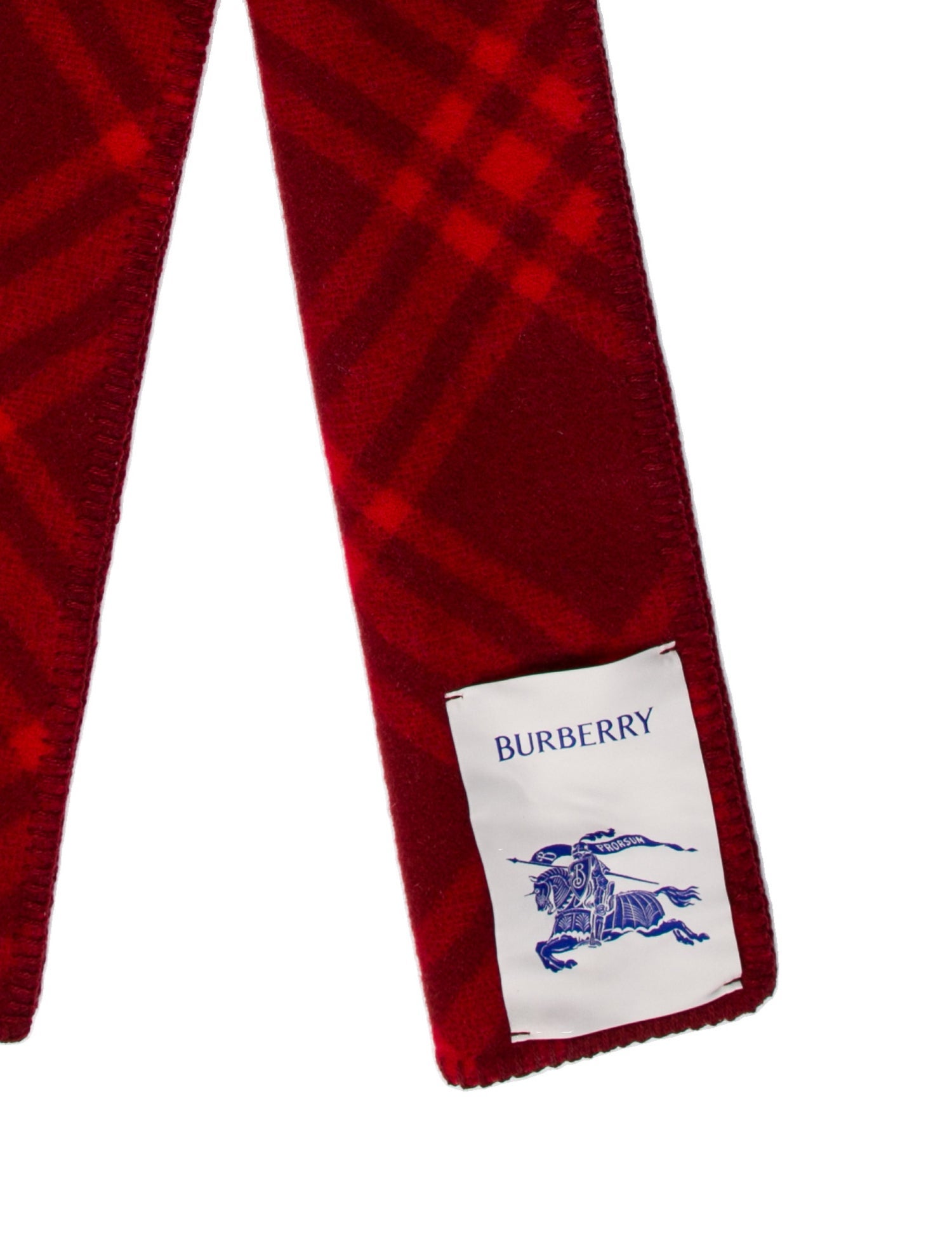 Burberry Wool Plaid Print Scarf