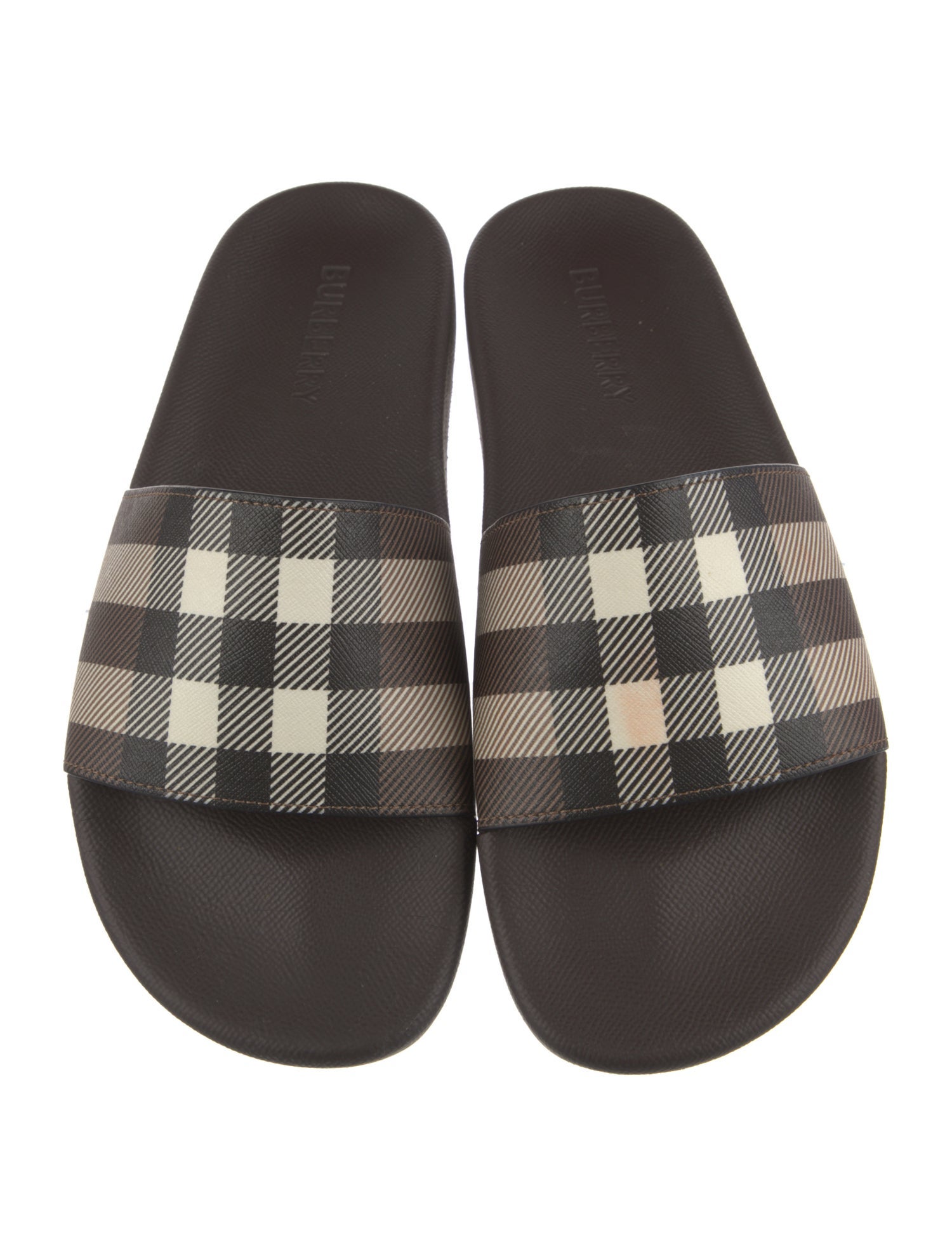 Burberry Nova Check Pattern Rubber Slides